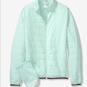 PINK VICTORIAS SECRET PACKABLE PUFFER JACKET